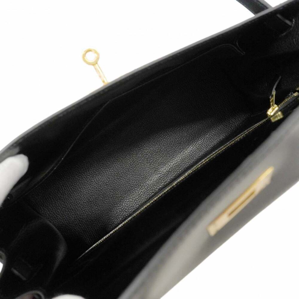 Hermes Kelly 32 Handbag, Box Calf Leather, Black, □J Stamp, Women's, P2683149 - Picture 4 of 11